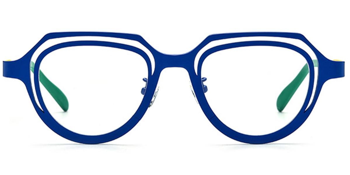 Titanium Geometric Frame blue