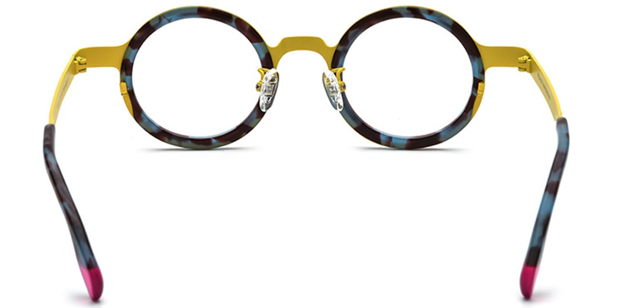 Titanium Round Frame pattern-blue