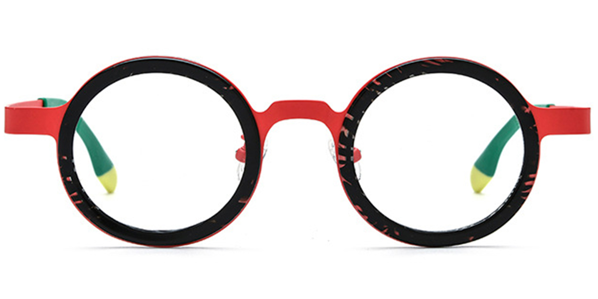 Titanium Round Frame pattern-black