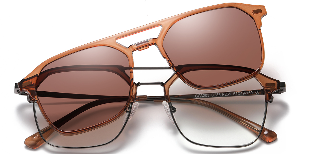 Aviator Frame translucent-brown