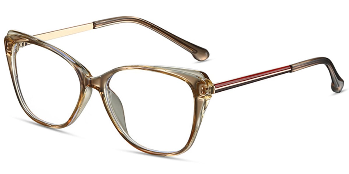 Cat Eye Frame translucent-brown