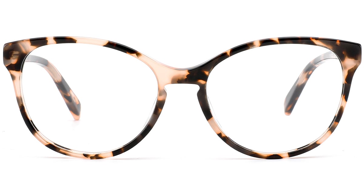 Acetate Cat Eye Frame pattern-pink