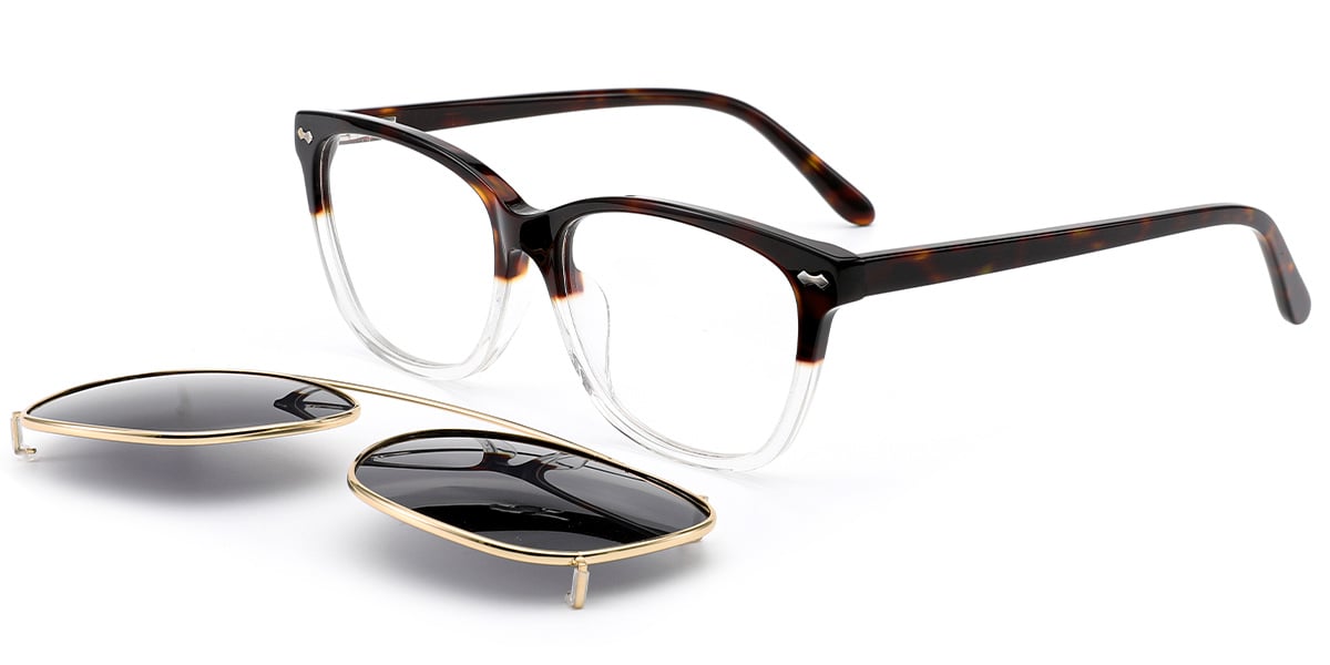 Acetate Square Frame pattern-tortoiseshell