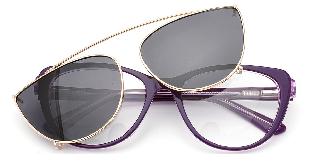 Acetate Cat Eye Frame purple