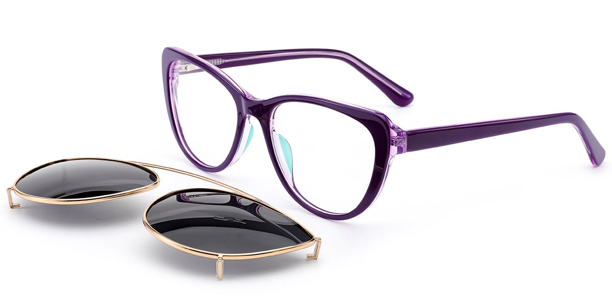 Acetate Cat Eye Frame purple