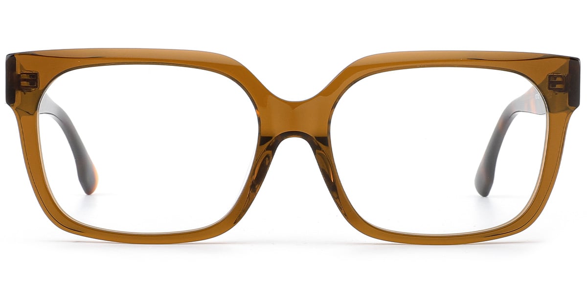 Acetate Square Frame translucent-brown