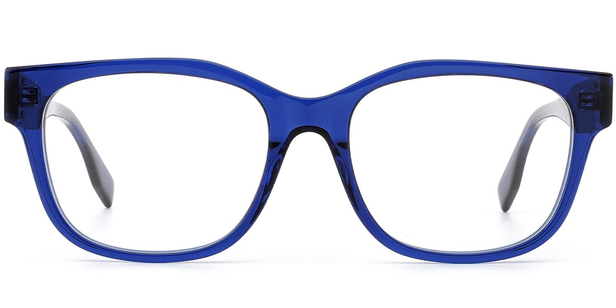 Acetate Square Frame translucent-blue