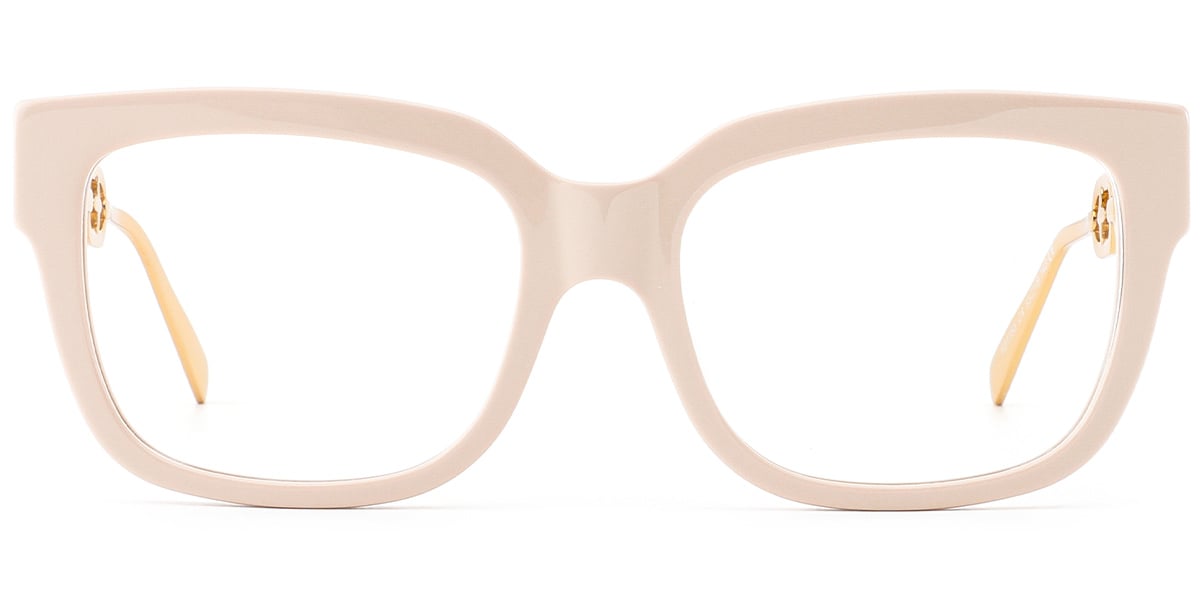 Acetate Square Frame beige