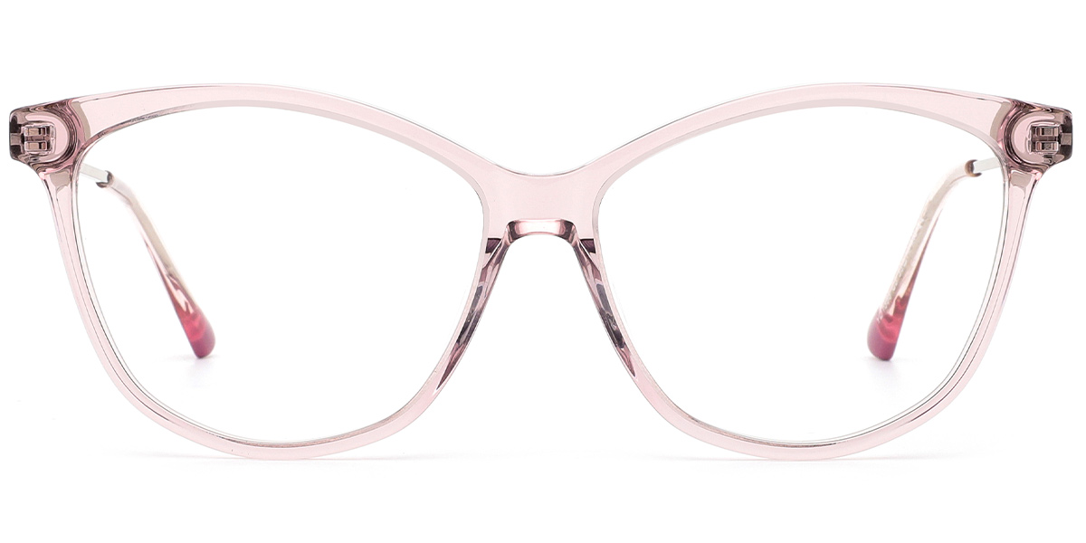 Acetate Cat Eye Frame translucent-pink