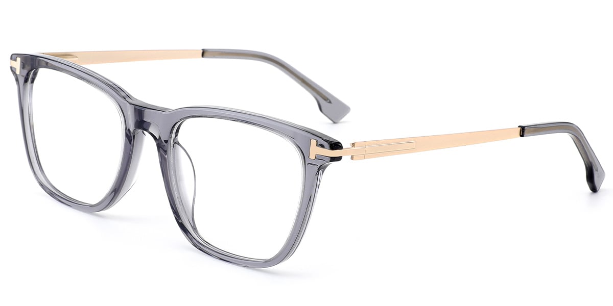 Acetate Rectangle Frame translucent-grey