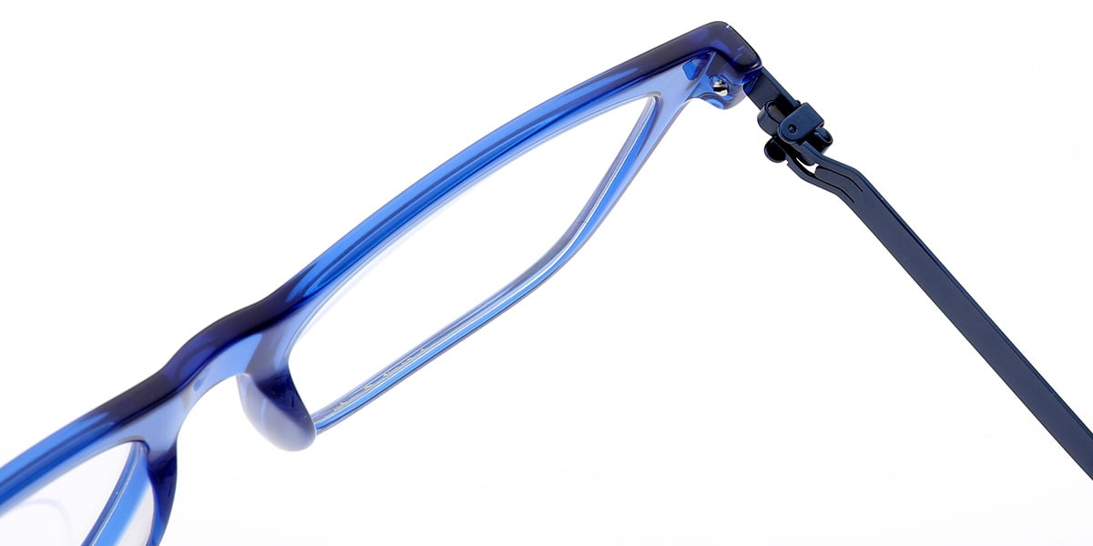 Acetate Square Frame translucent-blue