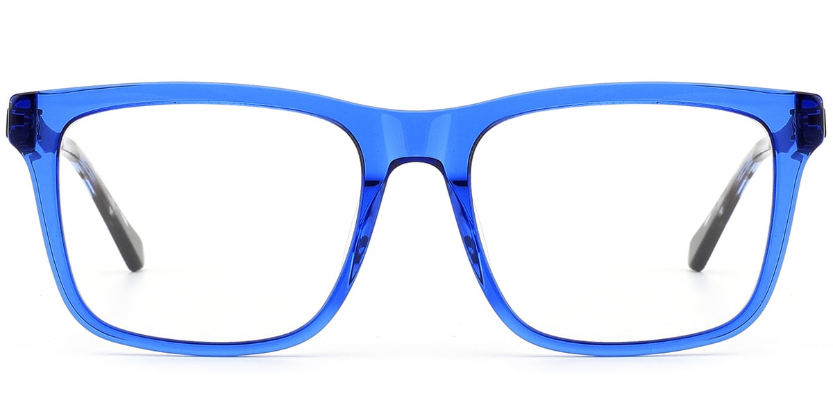 Acetate Square Frame translucent-blue