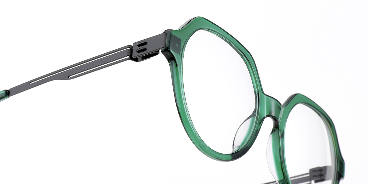 Acetate Round Frame translucent-green