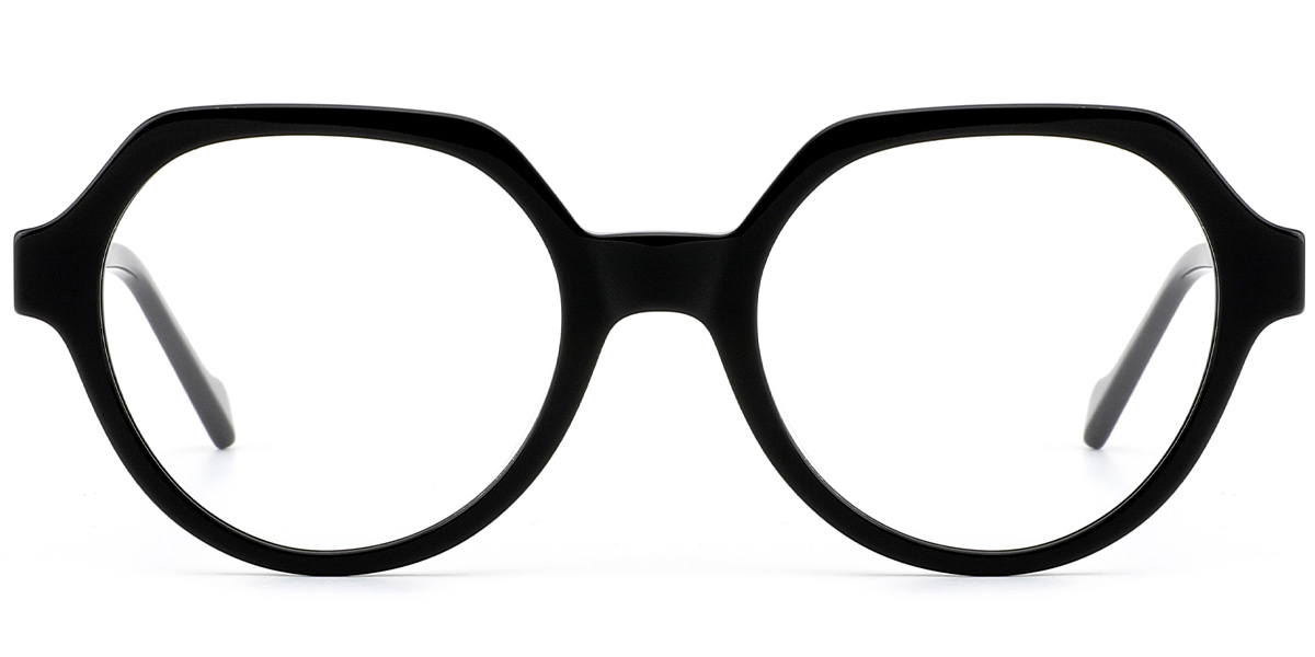 Acetate Round Frame black