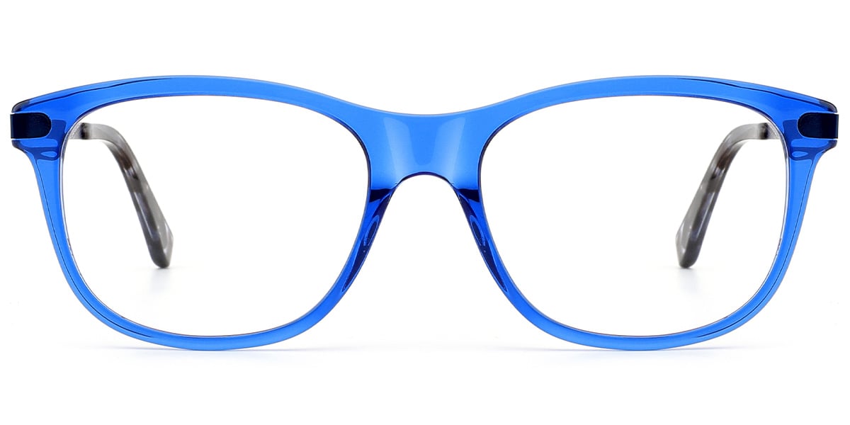 Acetate Square Frame translucent-blue