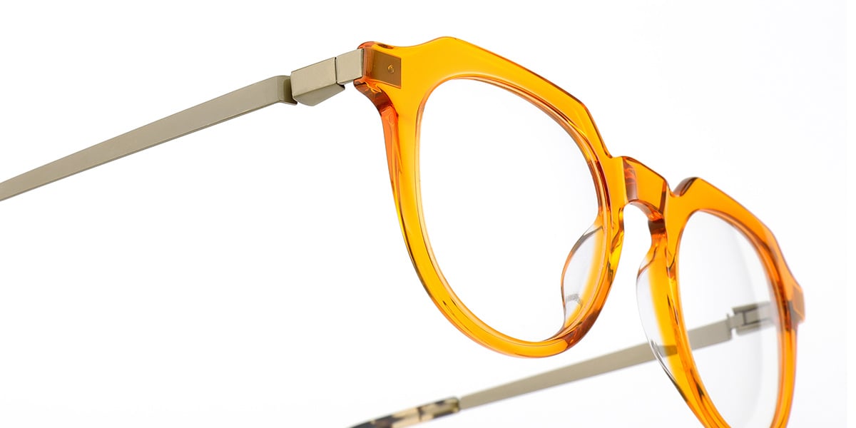 Acetate Geometric Frame translucent-yellow