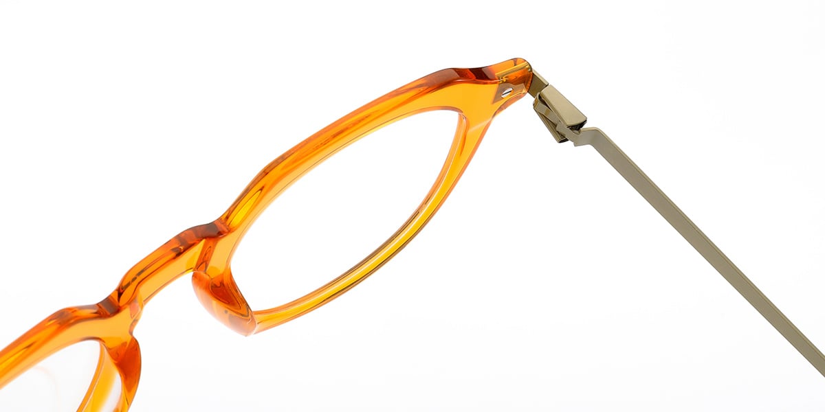 Acetate Geometric Frame translucent-yellow