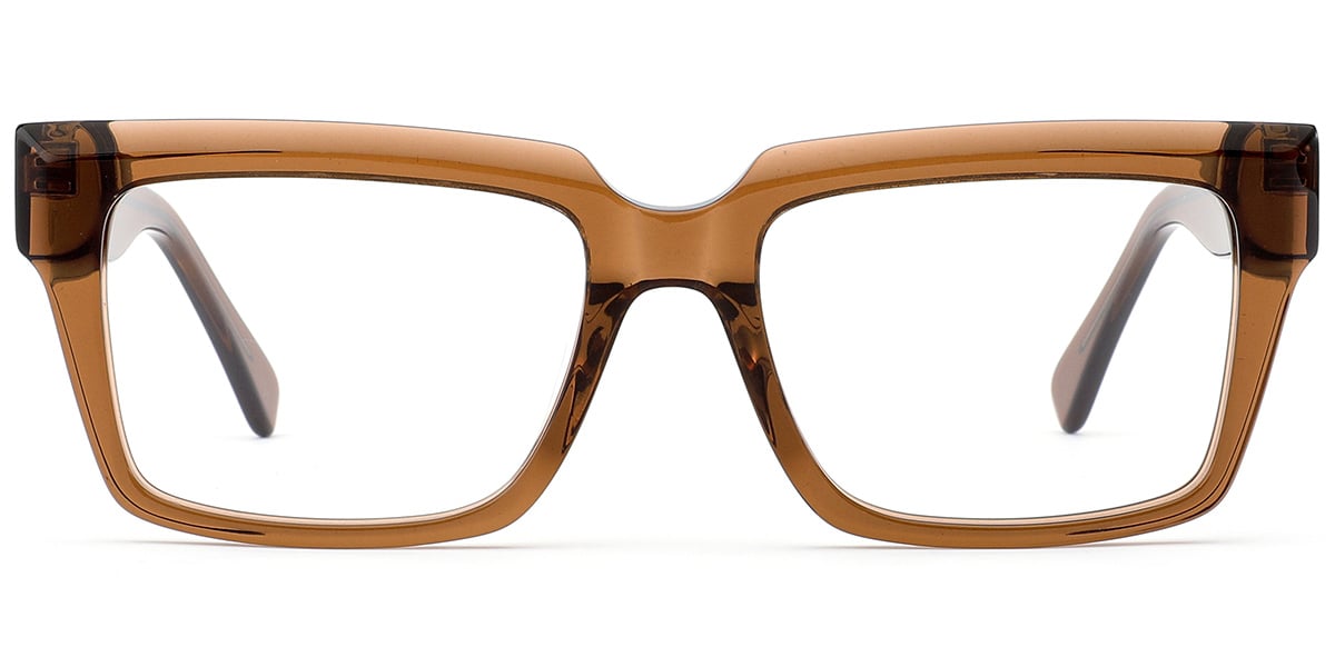 Acetate Square Frame translucent-brown