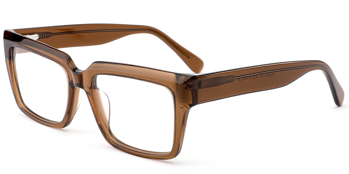 Acetate Square Frame translucent-brown