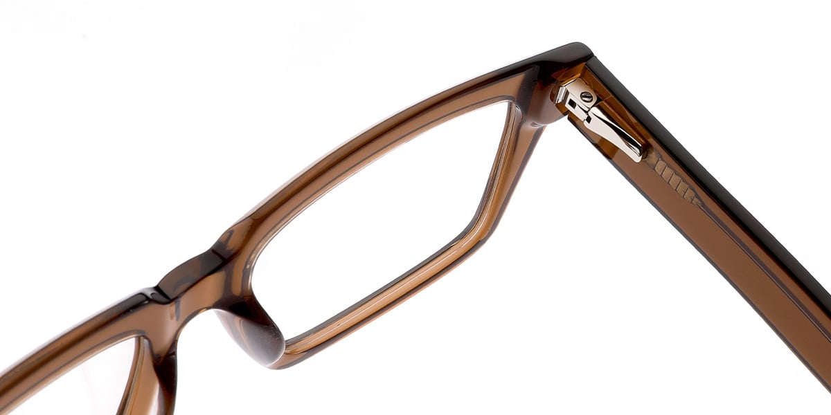 Acetate Square Frame translucent-brown