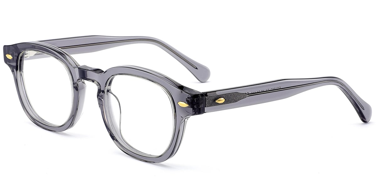 Acetate Square Frame translucent-grey