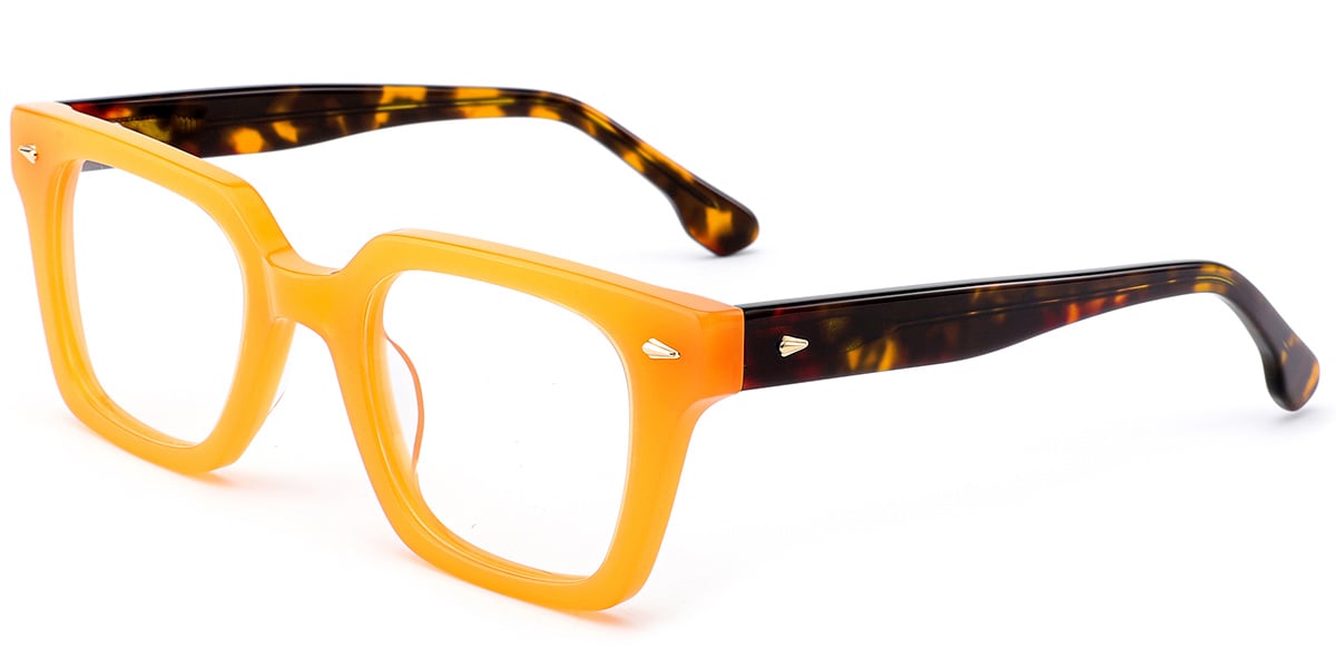 Acetate Square Frame yellow