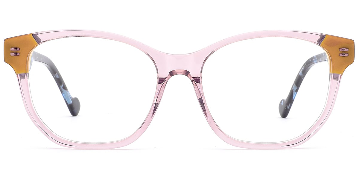 Acetate Cat Eye Frame translucent-pink