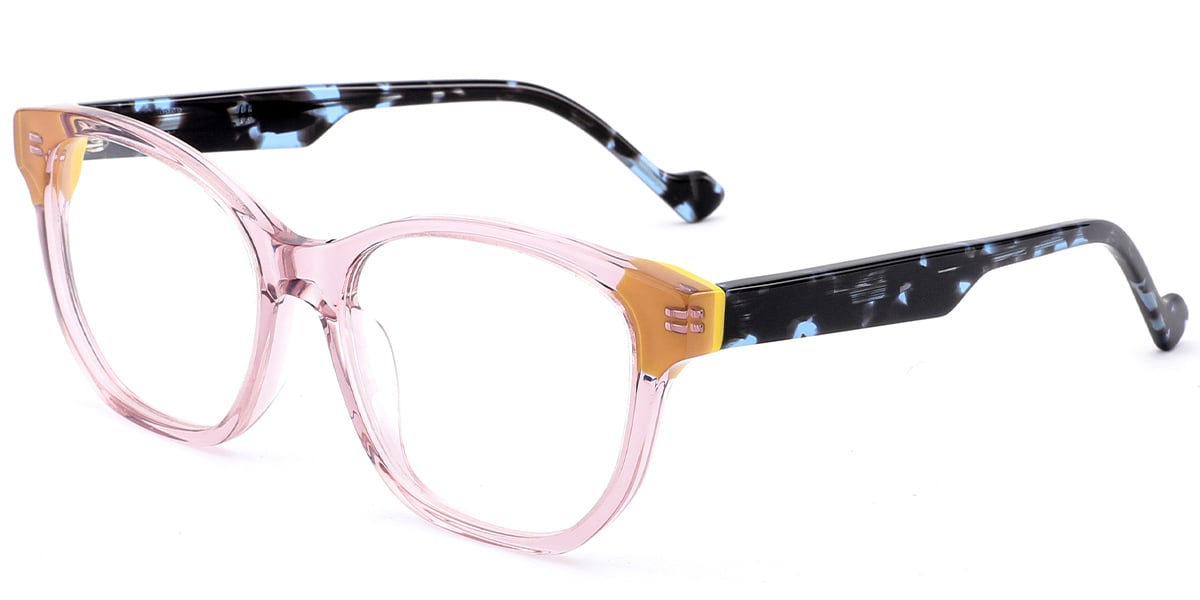 Acetate Cat Eye Frame translucent-pink