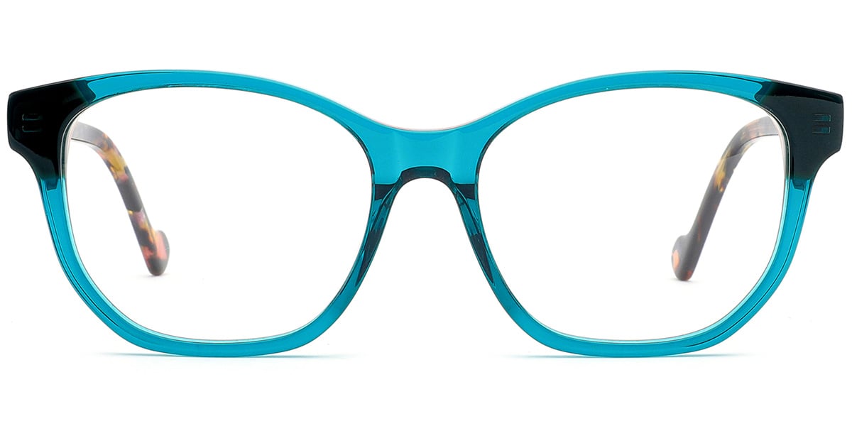 Acetate Cat Eye Frame translucent-blue