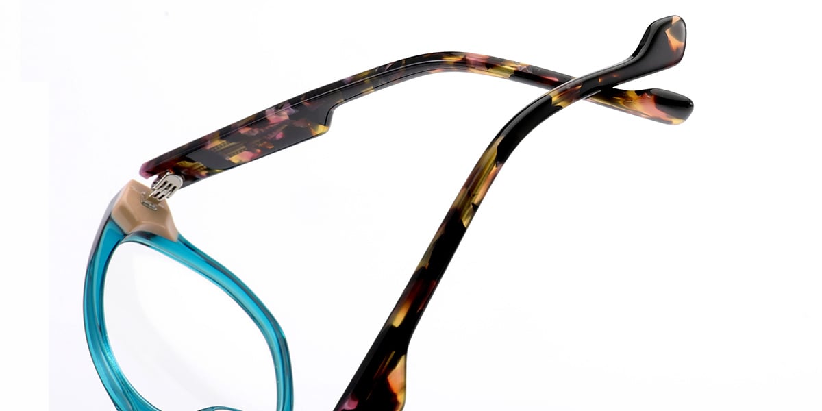 Acetate Cat Eye Frame translucent-blue