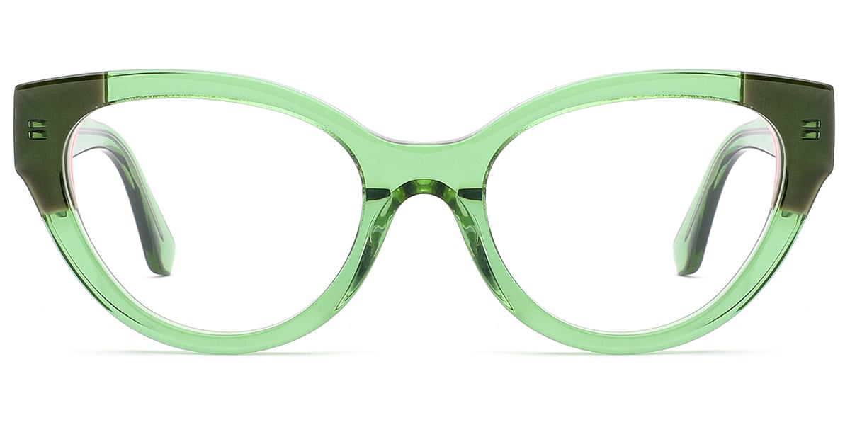 Acetate Cat Eye Frame translucent-green