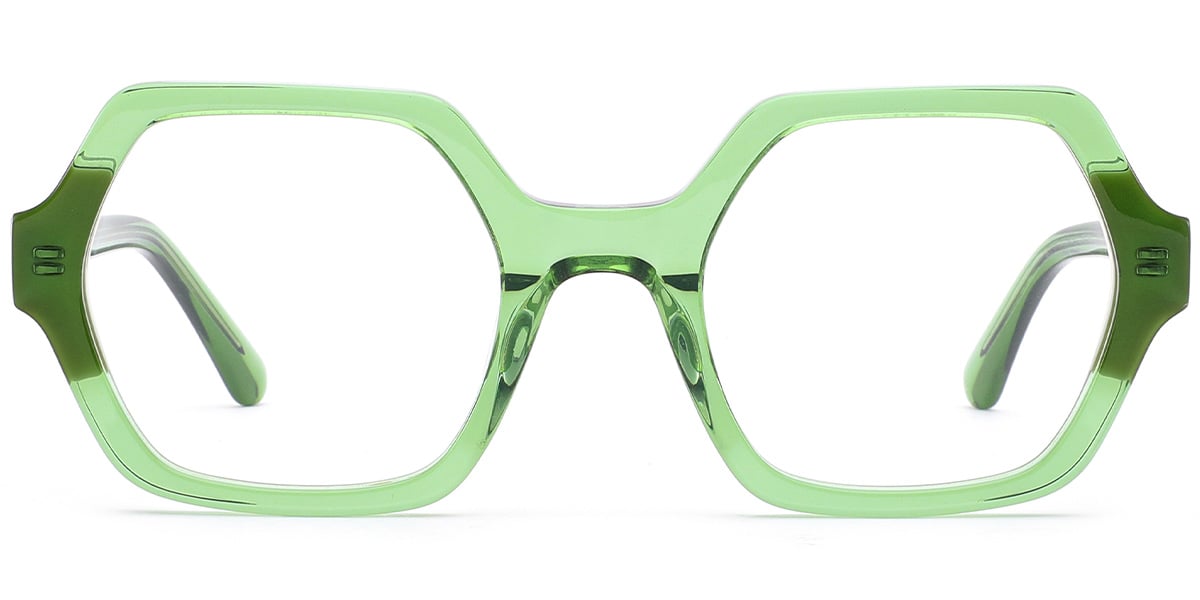 Acetate Square Frame translucent-green