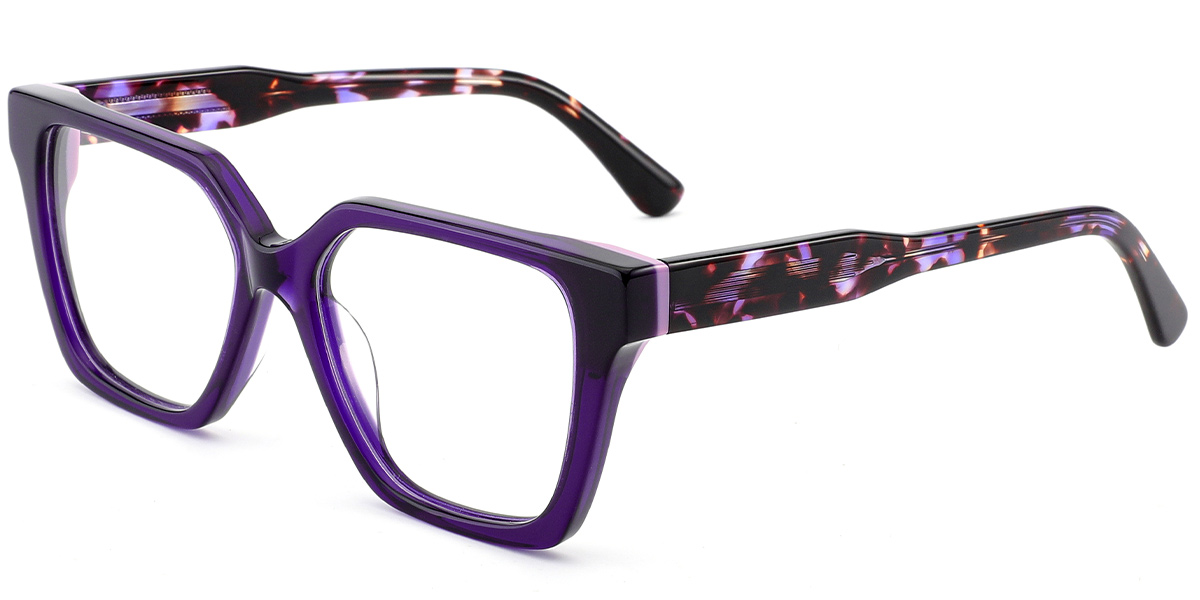 Acetate Square Frame purple