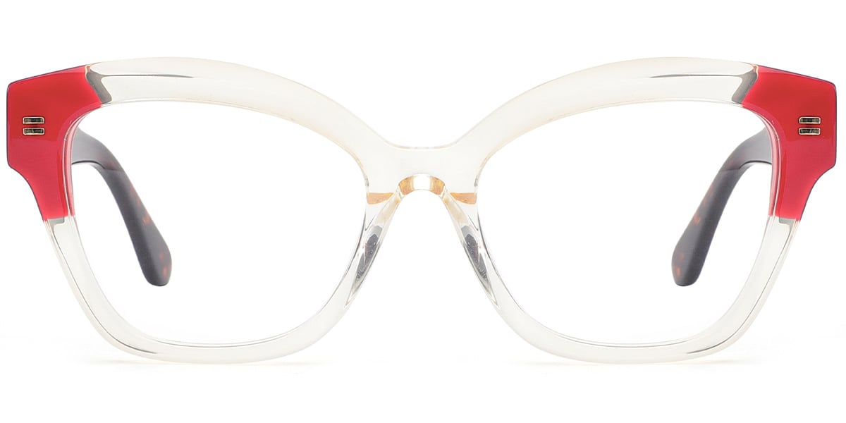 Acetate Cat Eye Frame translucent-yellow