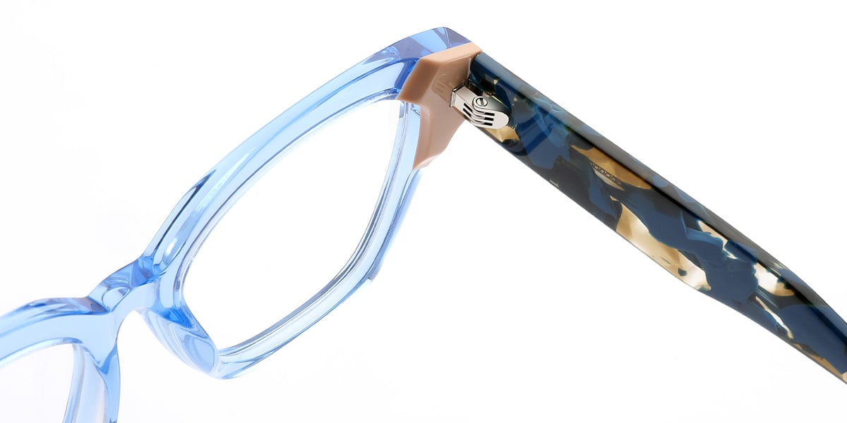 Acetate Cat Eye Frame translucent-blue