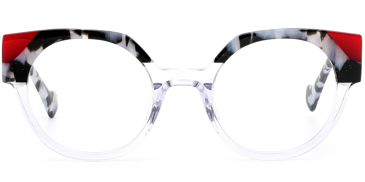 Acetate Cat Eye Frame pattern-translucent