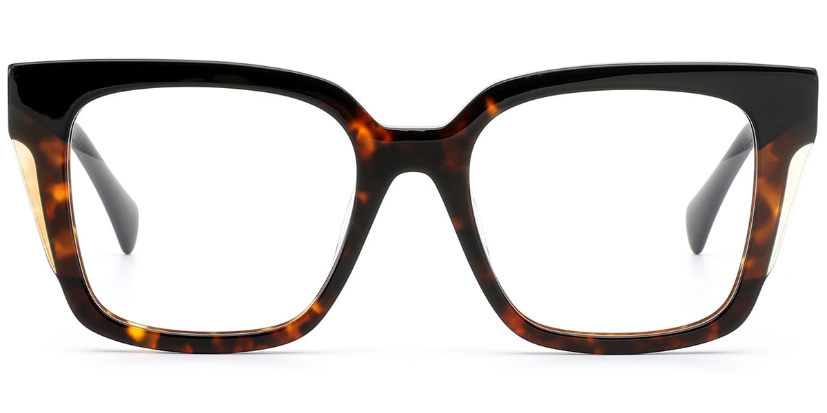 Acetate Square Frame pattern-black