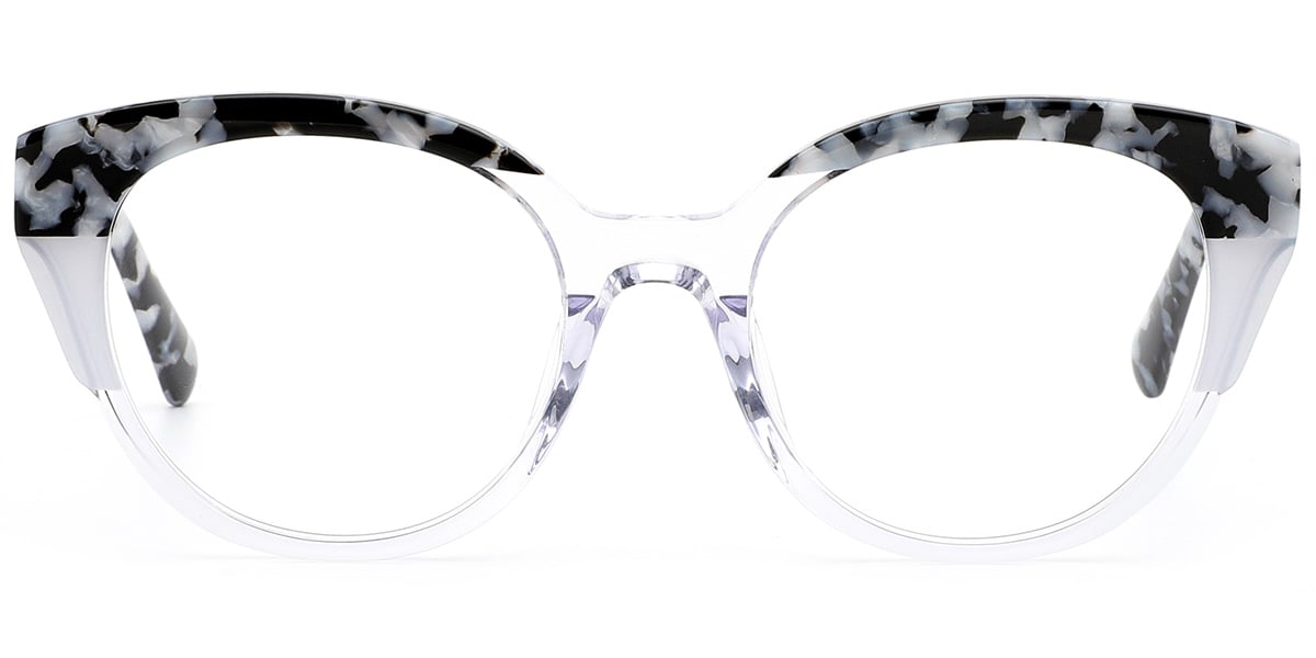 Acetate Cat Eye Frame pattern-translucent