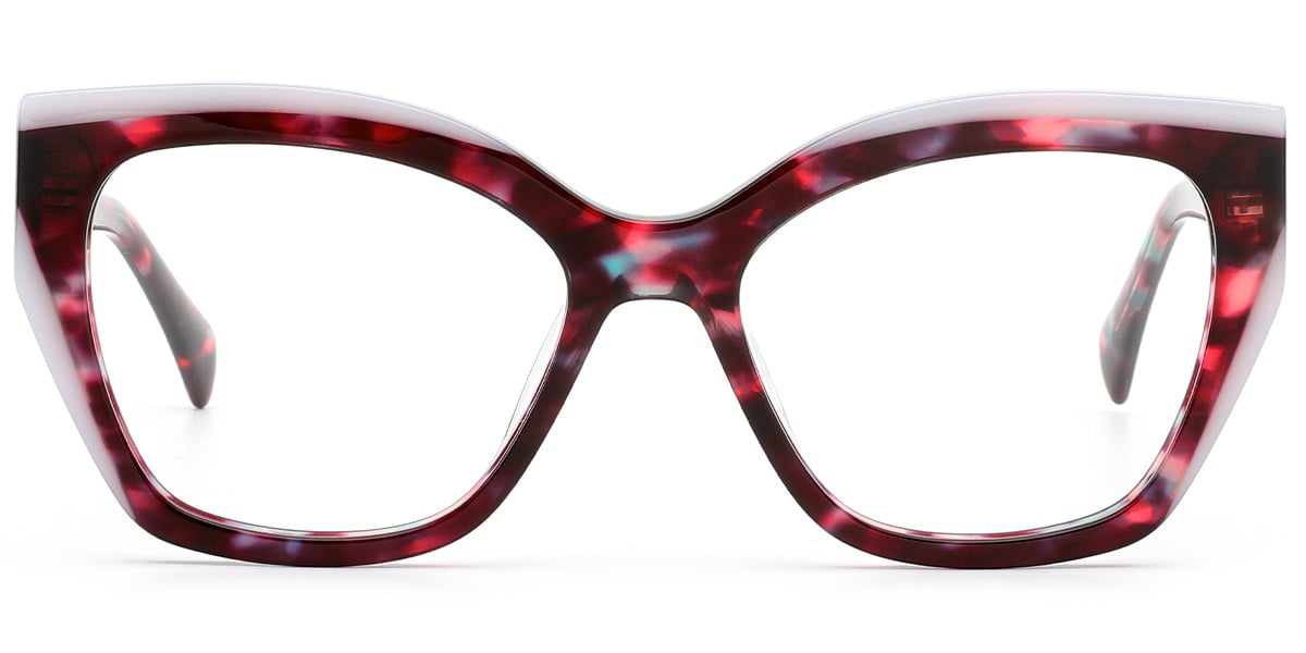 Acetate Cat Eye Frame pattern-rose