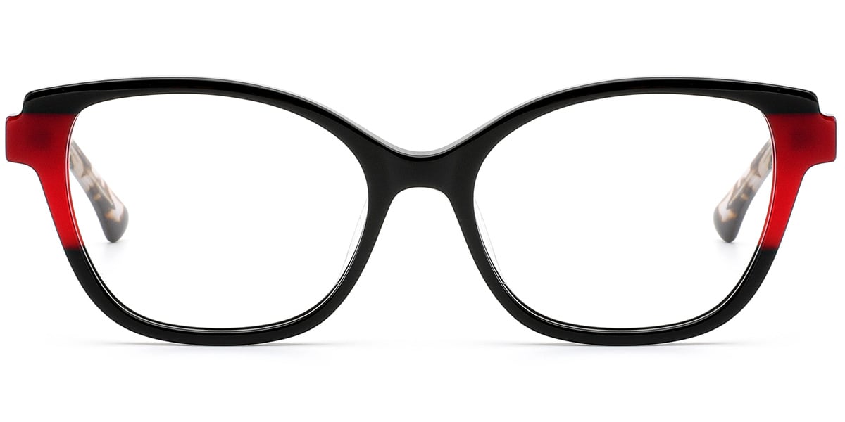 Acetate Cat Eye Frame pattern-black