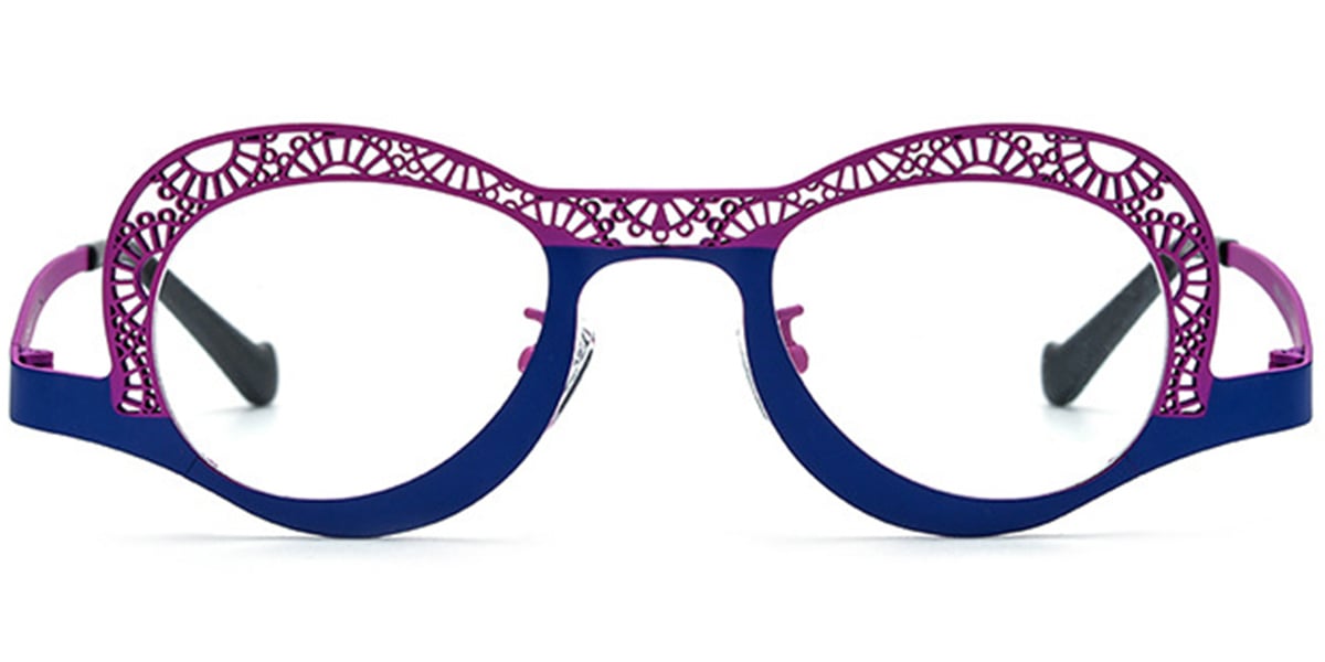 Titanium Geometric Frame pattern-purple