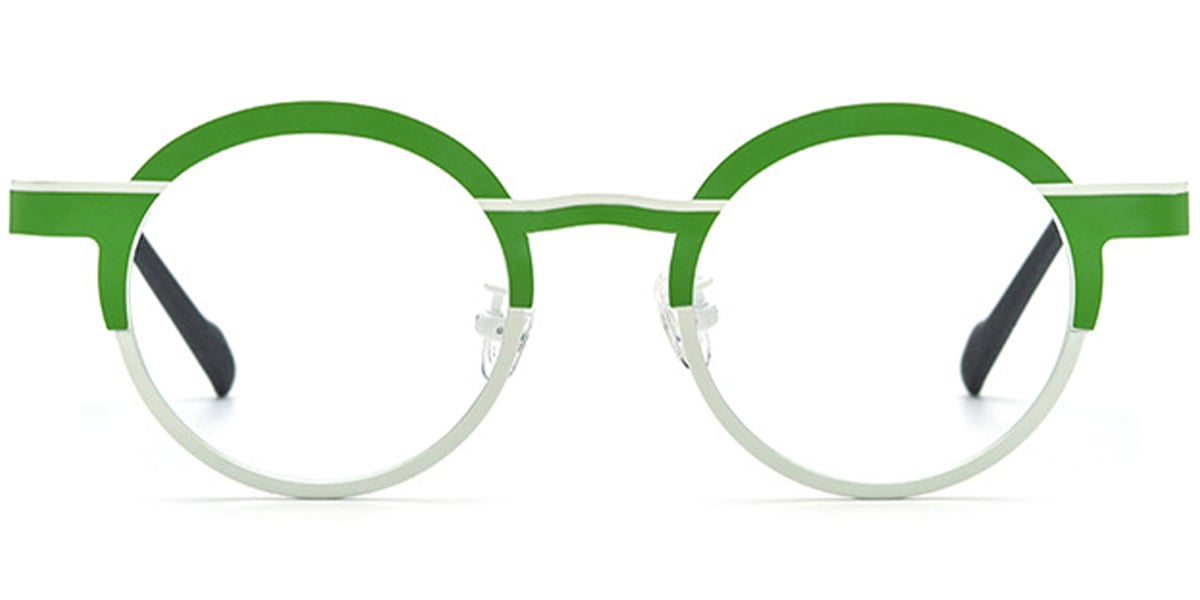 Titanium Round Frame pattern-green