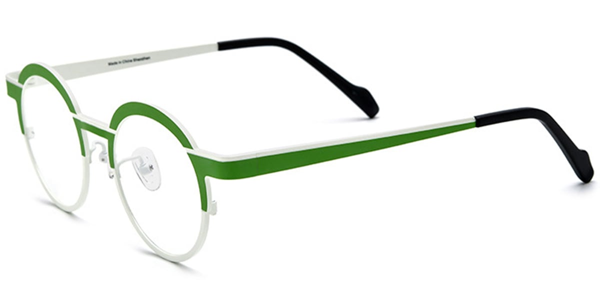 Titanium Round Frame pattern-green