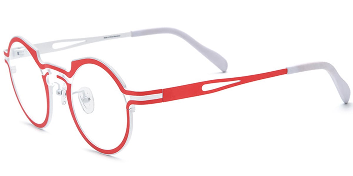 Titanium Round Frame red