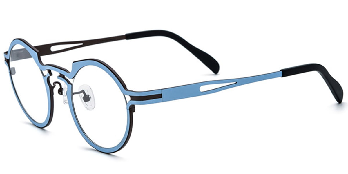 Titanium Round Frame blue