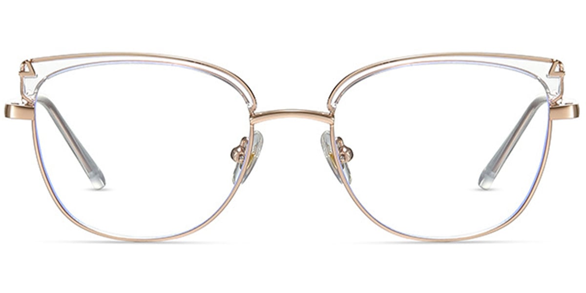 Cat Eye Browline Frame translucent-white