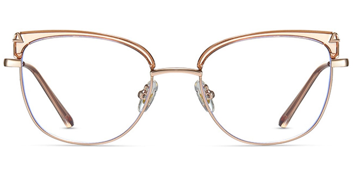 Cat Eye Browline Frame translucent-brown