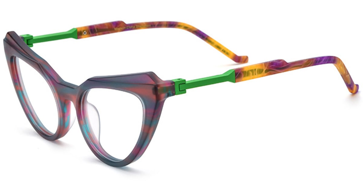 Acetate Cat Eye Frame multicolor