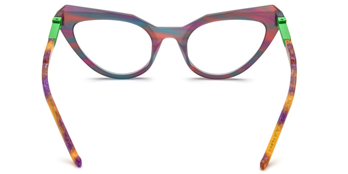 Acetate Cat Eye Frame multicolor