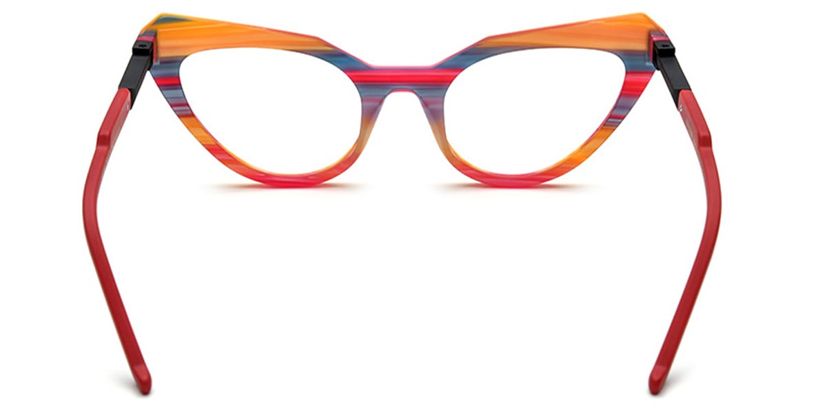 Acetate Cat Eye Frame pattern-yellow